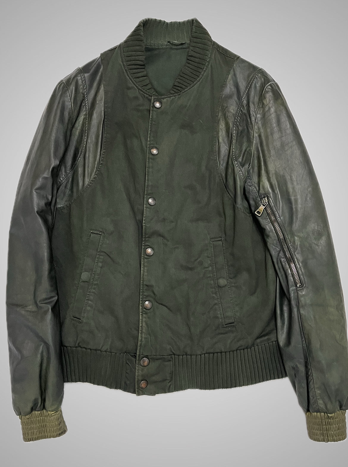 Balmain SS11 Hand Painted “Justice” Leather Teddy Jacket