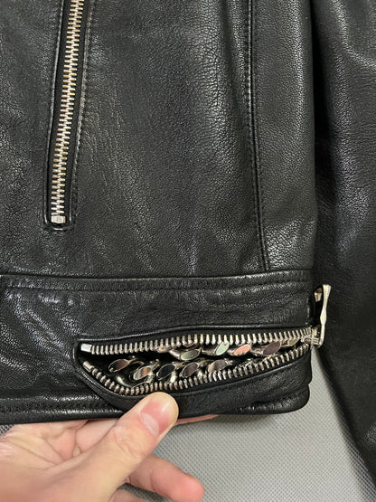 Balmain SS11 Studded Chain Leather Jacket