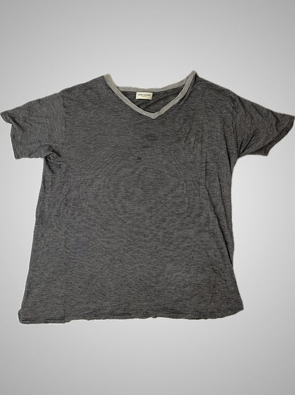 Saint Laurent Paris SS13 Rayon Striped V-neck