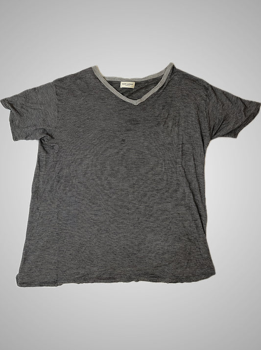 Saint Laurent Paris SS13 Rayon Striped V-neck