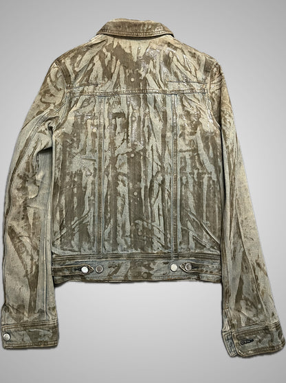 Dior Homme SS04 Strip Waxed Denim Jacket
