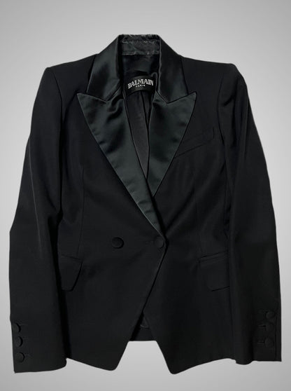 Balmain FW07 Peak Shoulder Smoking Blazer