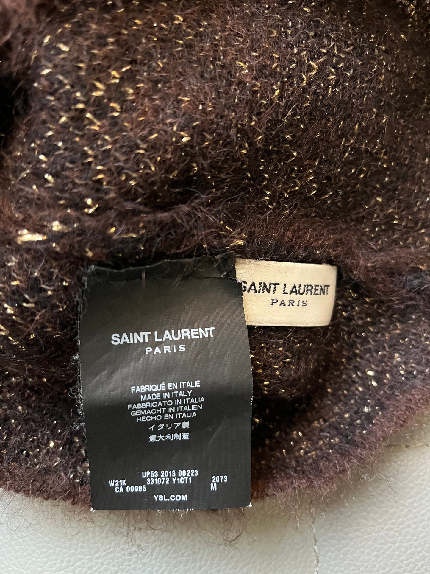 Saint Laurent Paris FW13 Babycat Mohair Beanie