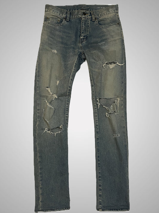Saint Laurent Paris SS15 Crash Denim