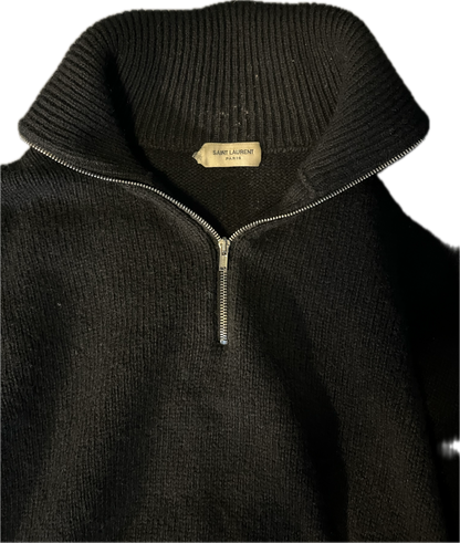 Saint Laurent Paris FW15 Wool Quarter-Zip