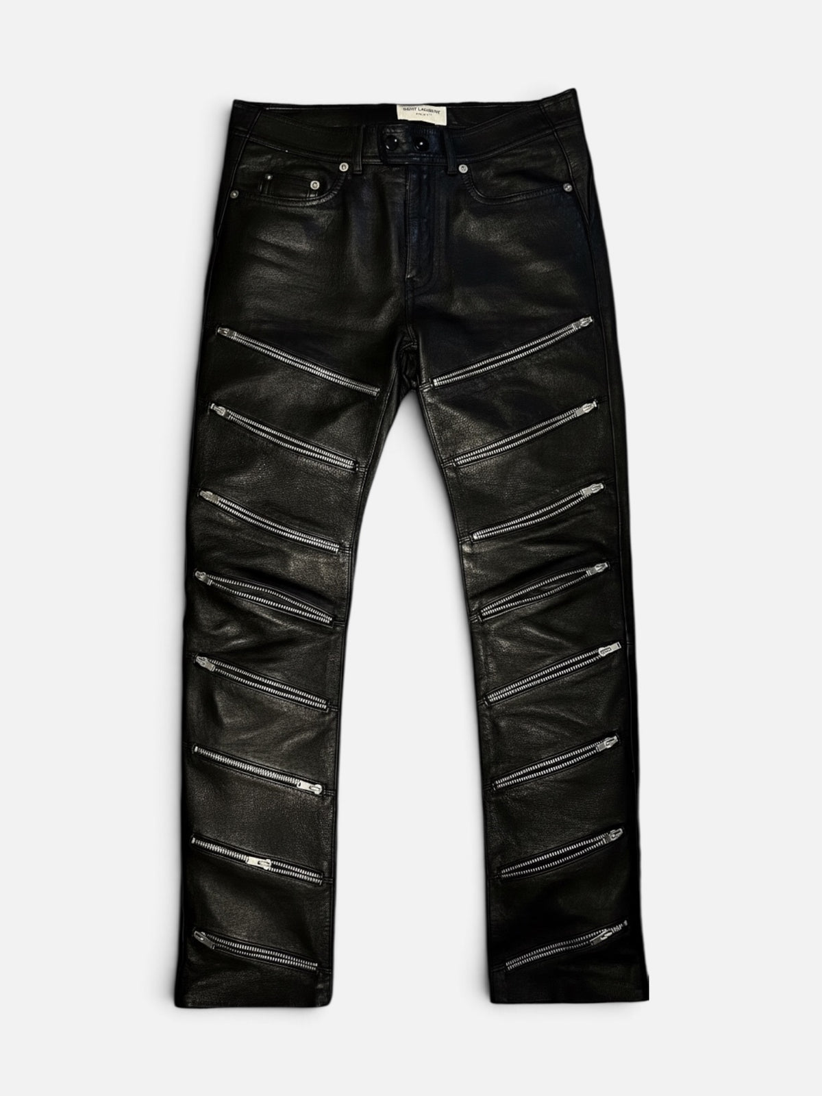 Saint Laurent Paris FW15 Leather Zipper Pants