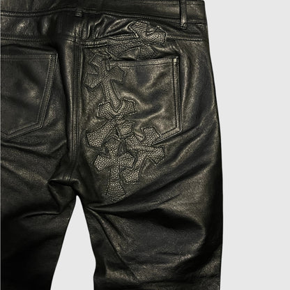 Saint Laurent Paris FW15 Leather Zipper Pants
