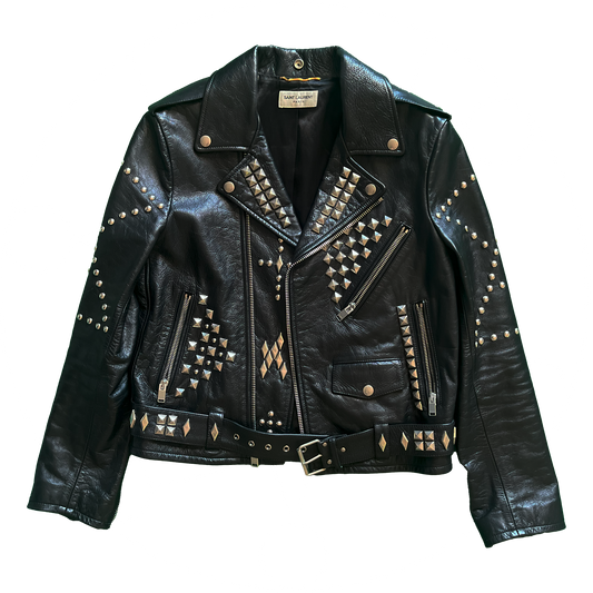 Saint Laurent Paris FW16 "Palladium" Studded Leather Jacket