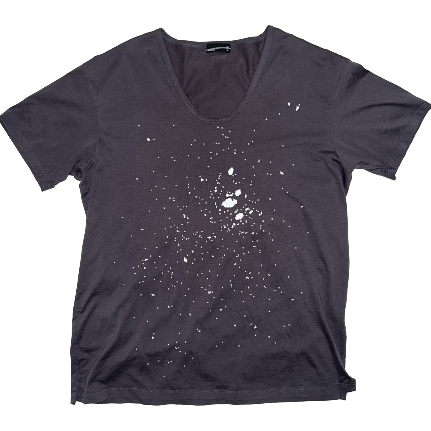 Lad Musician Splatter V Neck T Shirt